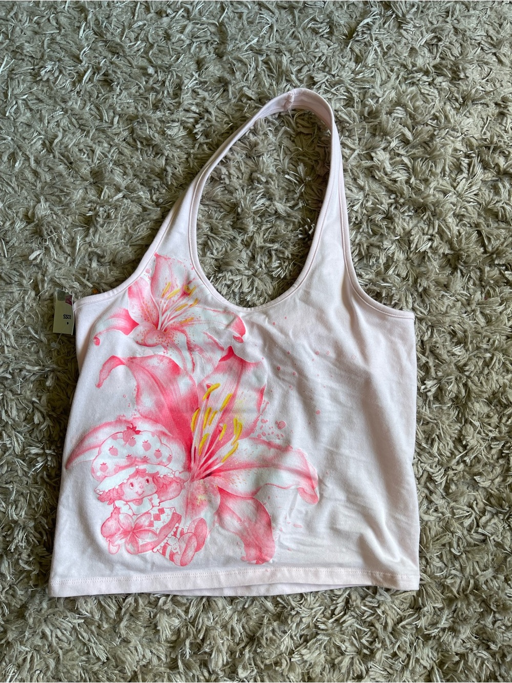 NWT Pink Floral Halter Top